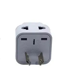 Universal 2-in-1 Plug Adapter – CN, US, UK, EU to AU Converter Socket for Australia & New Zealand Travel, 10A (White/Black)