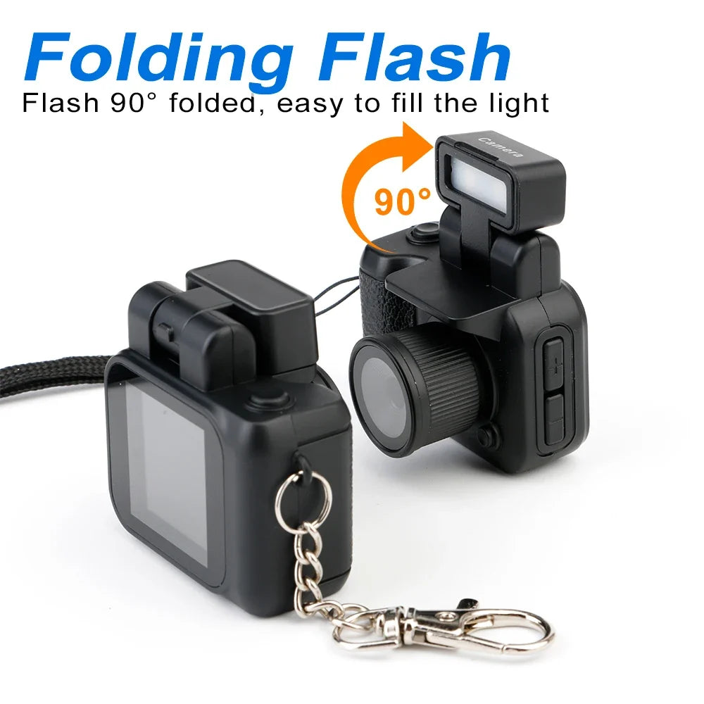Y4000 Mini HD Camera - 1080P Portable Video Recorder with LCD Screen, Flash Light, Battery Dock & Retro Kids Digital Camera