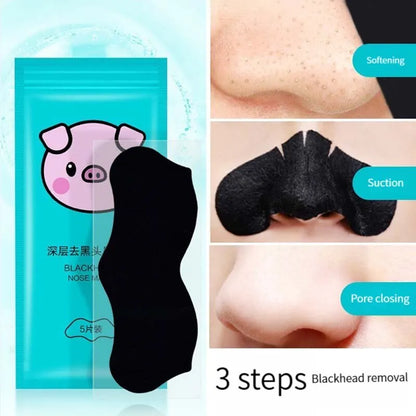 5PCS Blackhead Removal Nasal Strips – Acne & Pore Shrinking, Deep Cleaning Magic Adsorption for Smooth Skin