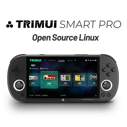 Trimui Smart Pro Handheld Game Console – 4.96'' IPS Screen, Linux System, Joystick, RGB Lighting, Retro Video Game Player