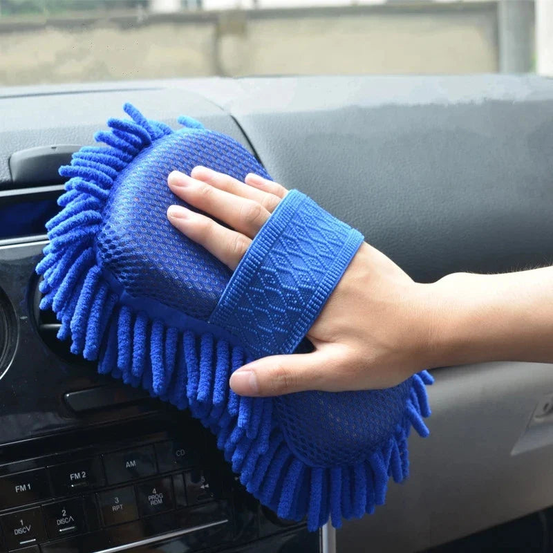 Microfiber Car Wash Sponge - Cleaning, Detailing Brushes, Towel, Gloves - Auto Care Accessories