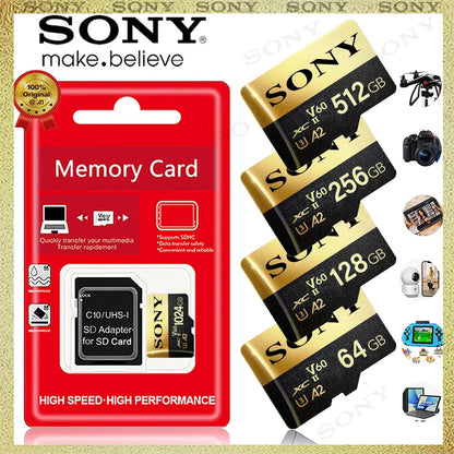 Sony Ultra Micro SD Card – 128GB/256GB/512GB/1TB A2 U3 V30 TF Memory Card for Phone & Computer