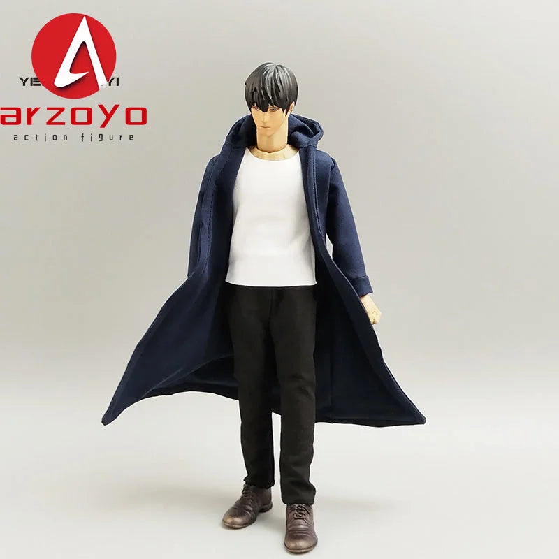 1/12 Scale Male Windbreaker Outfit – Coat, Vest & Pants Accessory for 6” VB002/VB003 Action Figures