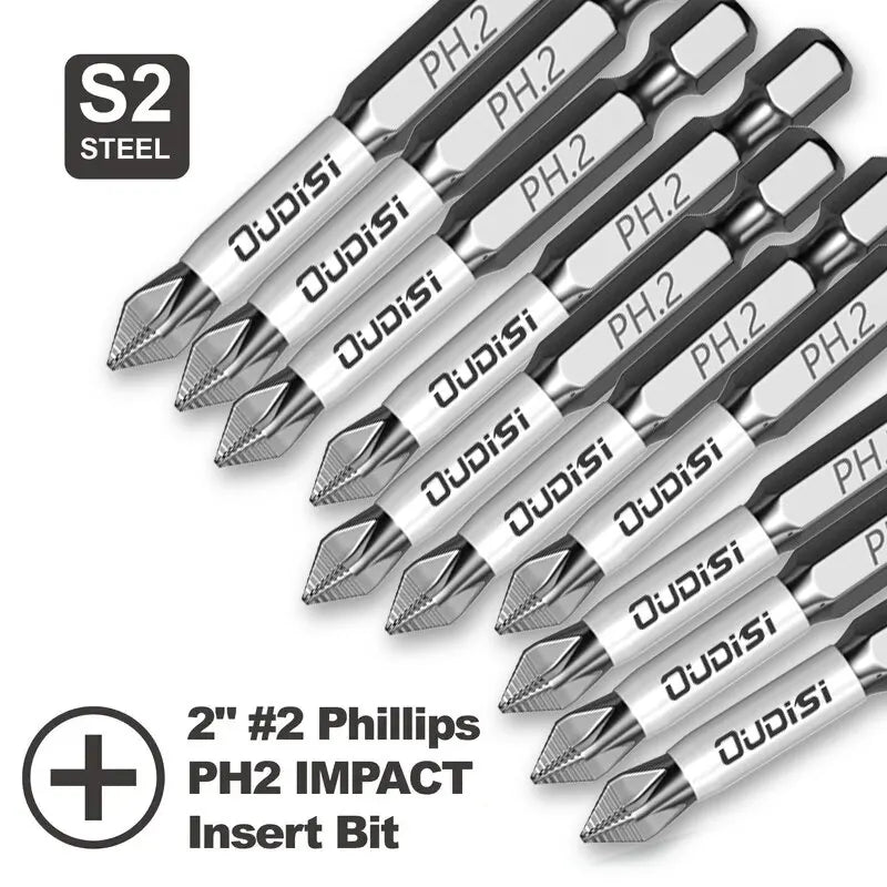 50mm/2-Inch Phillips PH2 Impact Screwdriver Bit - Ideal for Plastic, Wood, and Metal Projects!