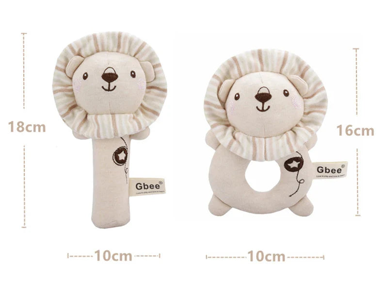 Baby Plush Rattle Crib Mobile – Cartoon Animal Bed Bell Toys for 0-12 Months, Infant Toddler Early Educational Newborn Gift