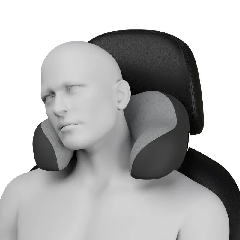 Car Pillows - Ergonomic U-Shaped Memory Foam Head & Neck Rest, Universal Auto Seat Headrest Protector, Interior Accessories