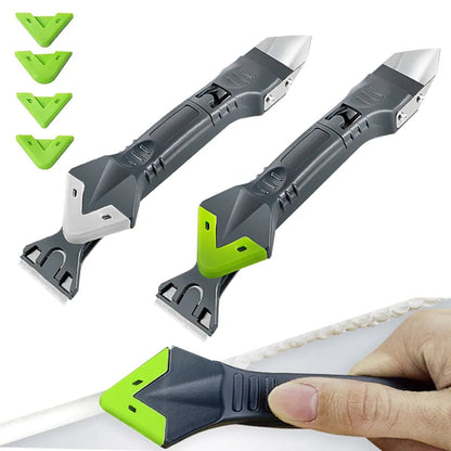 5-in-1 Silicone Sealant Remover and Caulk Finisher Kit - Grout Seam Repair and Smooth Removal Hand Tools Set