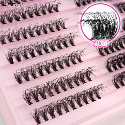 YSDO Premade Volume Fans Eyelash Extensions – 10/14 Rows Natural Mink Individual Cluster Lashes for Makeup