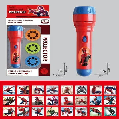 Spider-Man Kids Projector Flashlight Toy – Cartoon Torch Lamp Cosplay Gift for Children