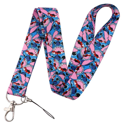 Stitch Cute Cartoon Lanyard – Keychain, ID & Credit Card Holder, Mobile Phone Charm Neck Strap Gift