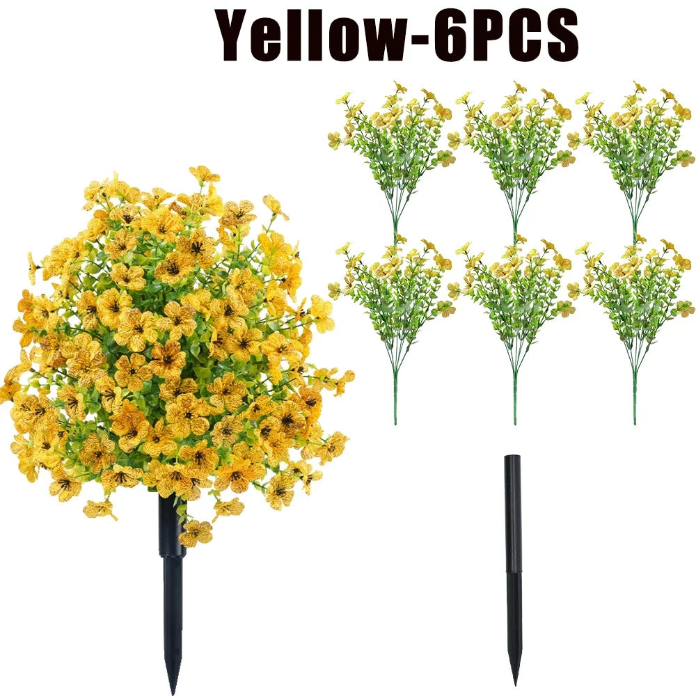 Artificial Eucalyptus Flowers - Faux Greenery Bouquet for Weddings, Home Decor & Vase Arrangements