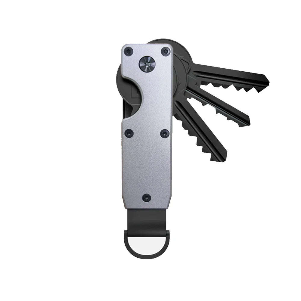 Compact Key Organizer – Minimalist Metal Key Holder for 2-6 Keys, Secure Keychain Case