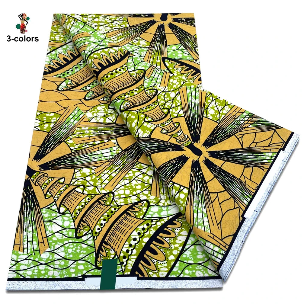 2026 Original African Wax Print Fabric - 100% Cotton Nigerian Ankara Batik Soft Pagne Material
