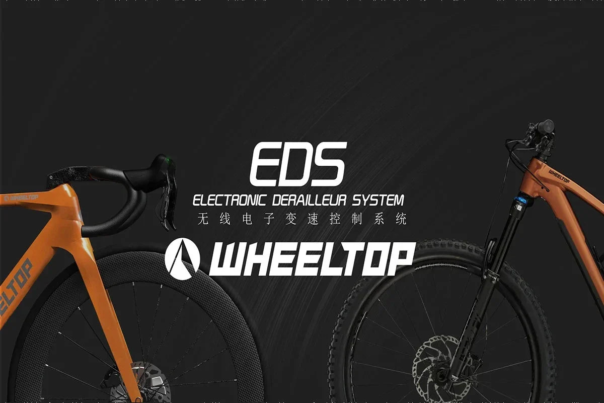 WHEELTOP EDS TX Wireless Electronic Road Bike Groupset — Carbon, Rim & Disc Brake Compatible, Shifters with Front & Rear Derailleur