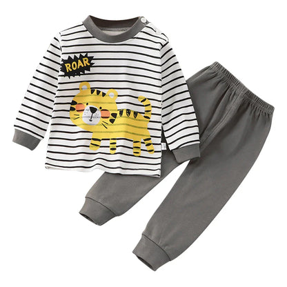 Cute Cartoon Unicorn Kids Pajama Set – Soft, Warm & Durable Unisex Sleepwear for Autumn Everyday Wear