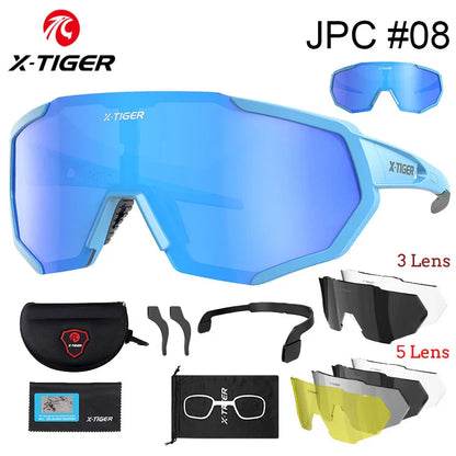 X-TIGER Polarized Cycling Glasses — Photochromic MTB & Road Bike Sunglasses for Sports