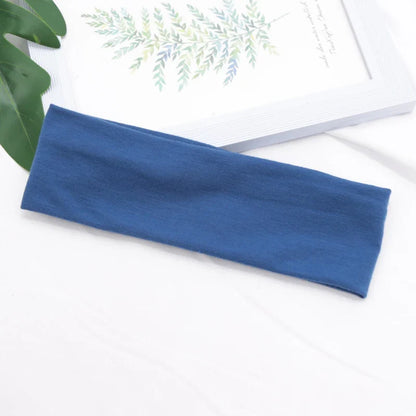 Elastic Cotton Hairband – Solid Fashion Headbands for Women & Men, Running, Yoga & Makeup Accessories