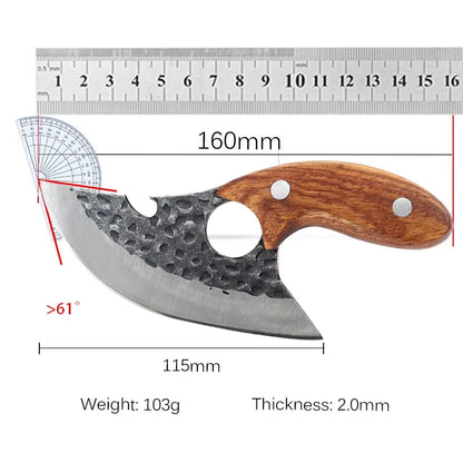Multifunctional Meat Cleaver Knife | Forged Stainless Steel | Kitchen & BBQ Cooking Tool | Bone Cleaver