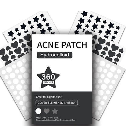 360PCS Colorful Invisible Pimple Removal Hydrocolloid Patches – Anti-Acne Spot Concealer Beauty Repair Stickers