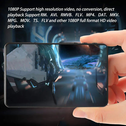 HD MP3 MP4 Player – Full Touch Screen, Bluetooth 5.2, 16GB, Built-in Speaker, Music Player, FM Radio, Recording & Ebook