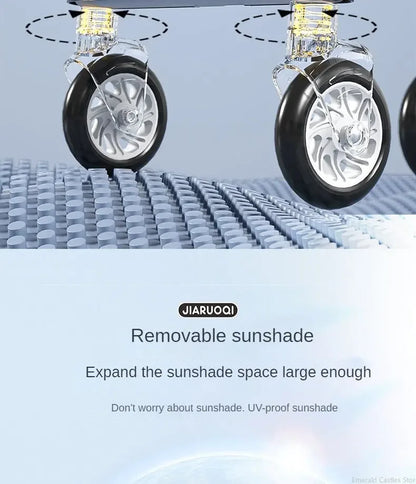 Lightweight Double Stroller with Canopy — Twin Umbrella Stroller for Infants & Toddlers, Compact Foldable Aluminum Frame