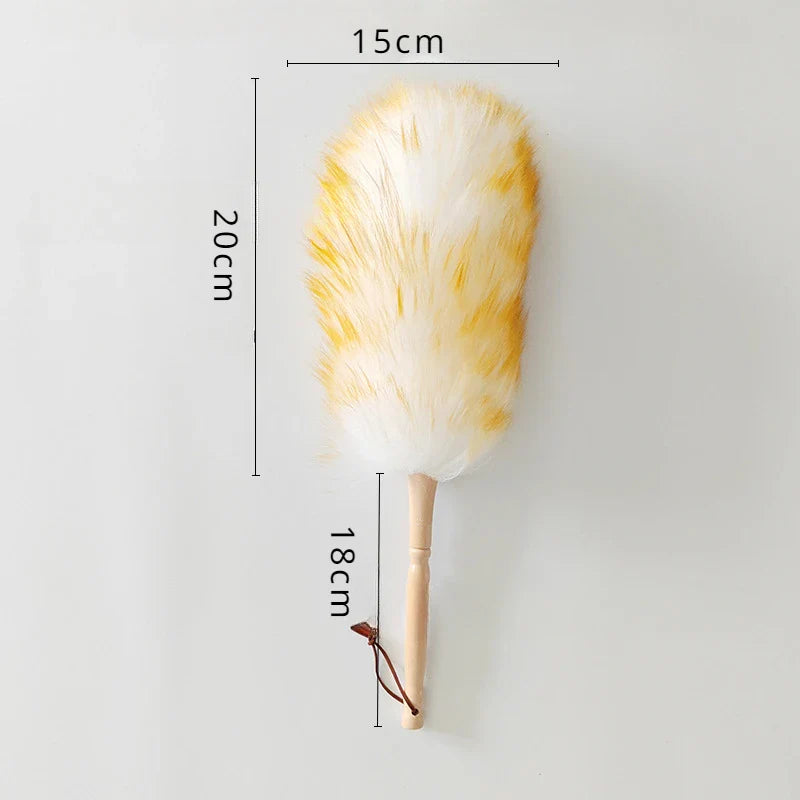 Scalable Wool Duster Brush — Household & Car Cleaning Tool, Washable Dust Sweeper for Home Use
