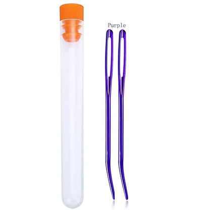Knitting Yarn Needle Set – Bent Tip Tapestry Needles, Large Eye Blunt Needles for Hand Sewing, Knitting & Crochet