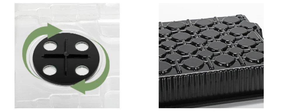 Seed Starter Kit with 40-Cell Trays — Includes 2 Long Strip Grow Lights & Humidity Dome for Seedlings