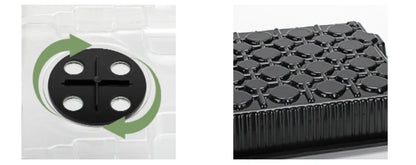 Seed Starter Kit with 40-Cell Trays — Includes 2 Long Strip Grow Lights & Humidity Dome for Seedlings