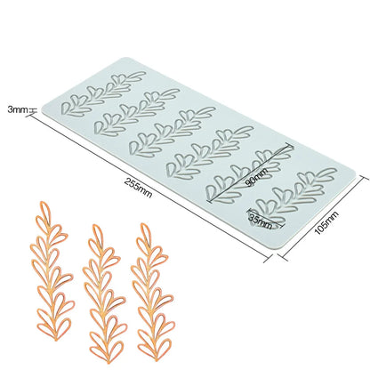 Various Leaves & Geometric Flower Silicone Cake Lace Mold — Cake Decorating Border Tool for Baking
