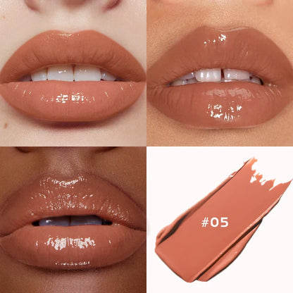 Watery Mirror Lipstick – White, Moisturizing Lip Gloss with Water-Light Shine, Non-Sticky Formula