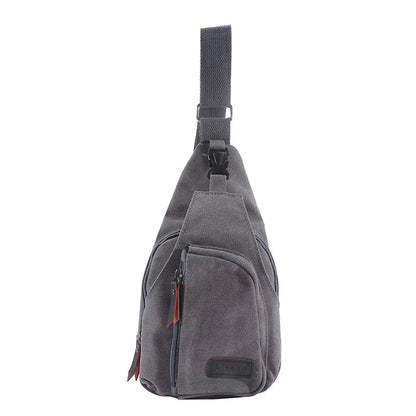 New Men's Vintage Canvas Satchel – Multifunctional Outdoor Small Shoulder Sling Chest Bag