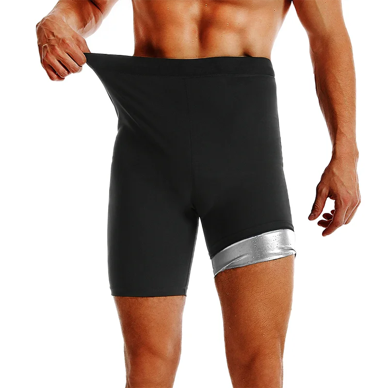 Men’s Sauna Sweat Shorts – Slimming Fat Burning Workout Fitness Waist Trainer Belly Trimmer Abdomen Reducer Activewear