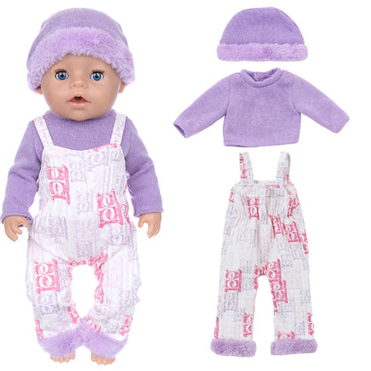 18-Inch Girl Doll Clothes – Pink Coat & Office Dress Outfit, Baby Girl Doll Gift Toy