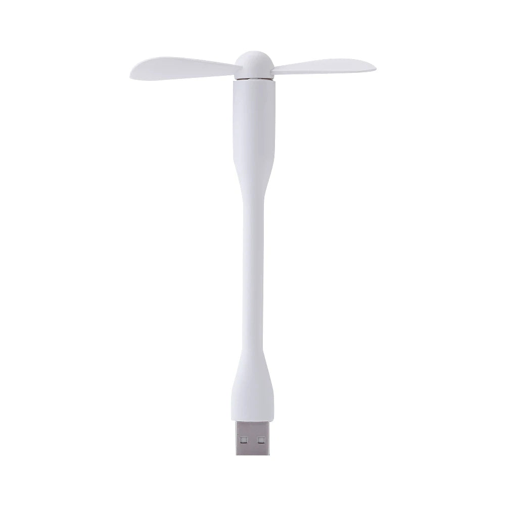 Mini USB Flexible Fan – Bendable Portable Hand Fan for Laptop, PC, Power Bank, and AC Charger, Summer Cooling Gadget