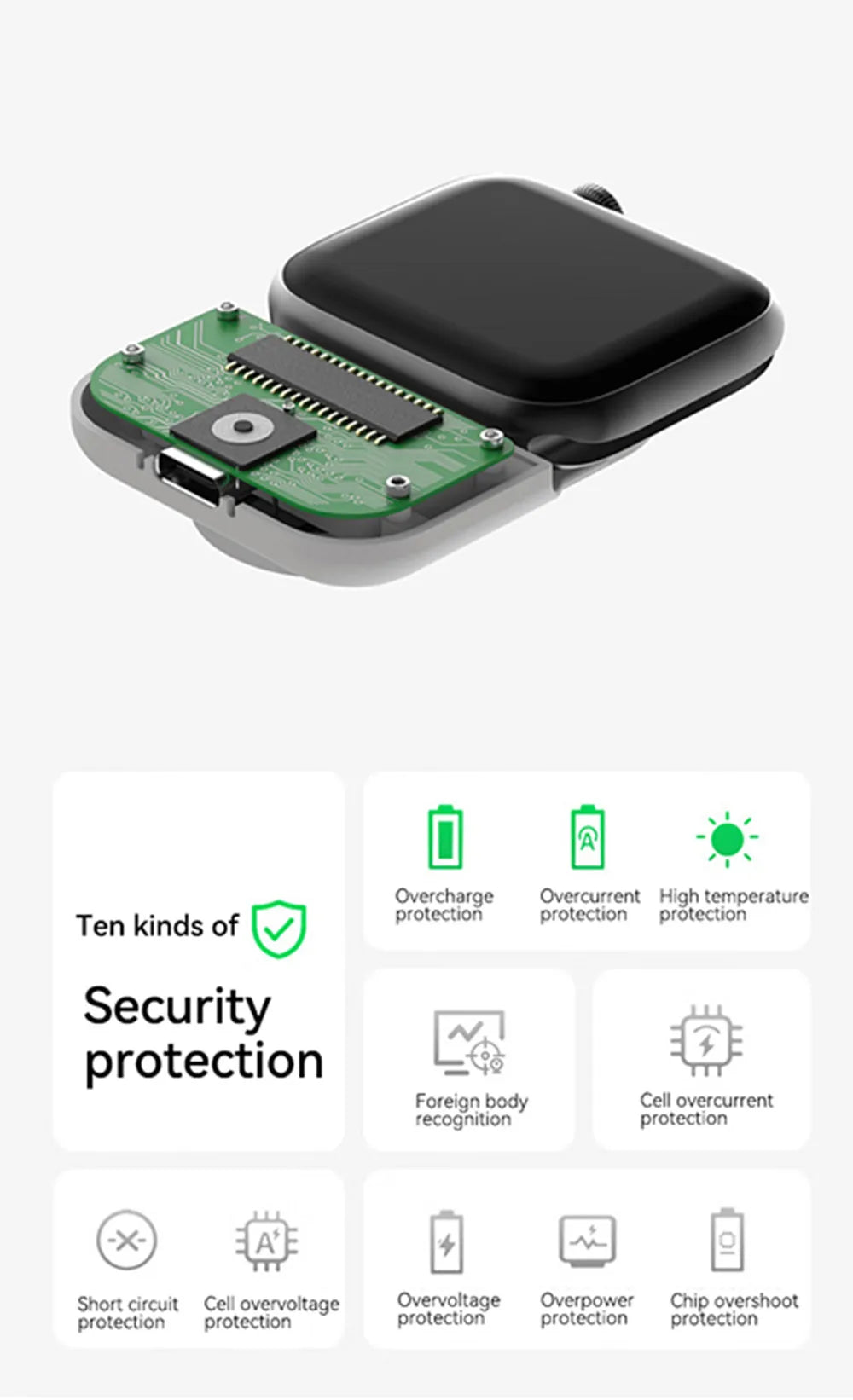 Portable Wireless Charger Power Bank – 1200mAh for Apple Watch 8, 7, 6, 5, 4, SE, Ultra, Fast Charging Case