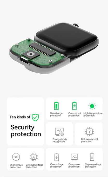 Portable Wireless Charger Power Bank – 1200mAh for Apple Watch 8, 7, 6, 5, 4, SE, Ultra, Fast Charging Case