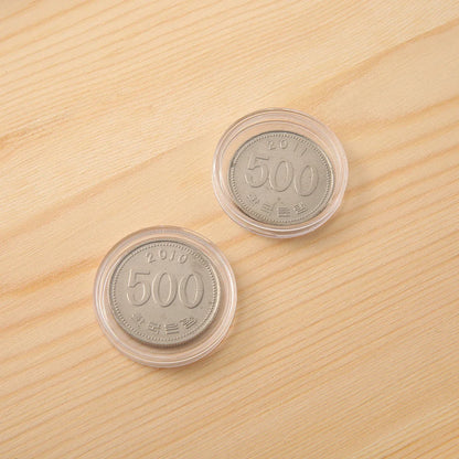 100pcs Clear Coin Capsules – Adjustable Universal Storage Box with Pads for Commemorative Coins & Medals