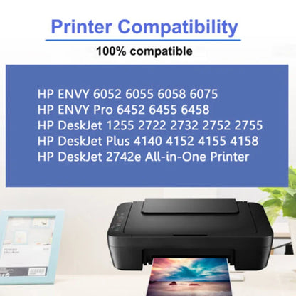 NineLeaf 67XL Ink Cartridge Black & Tri-Color Compatible for HP 67/67XL – DeskJet 1255, 2722, 2732, 2742e & DeskJet Plus 4140, 4152, 4155, 4158 Printers