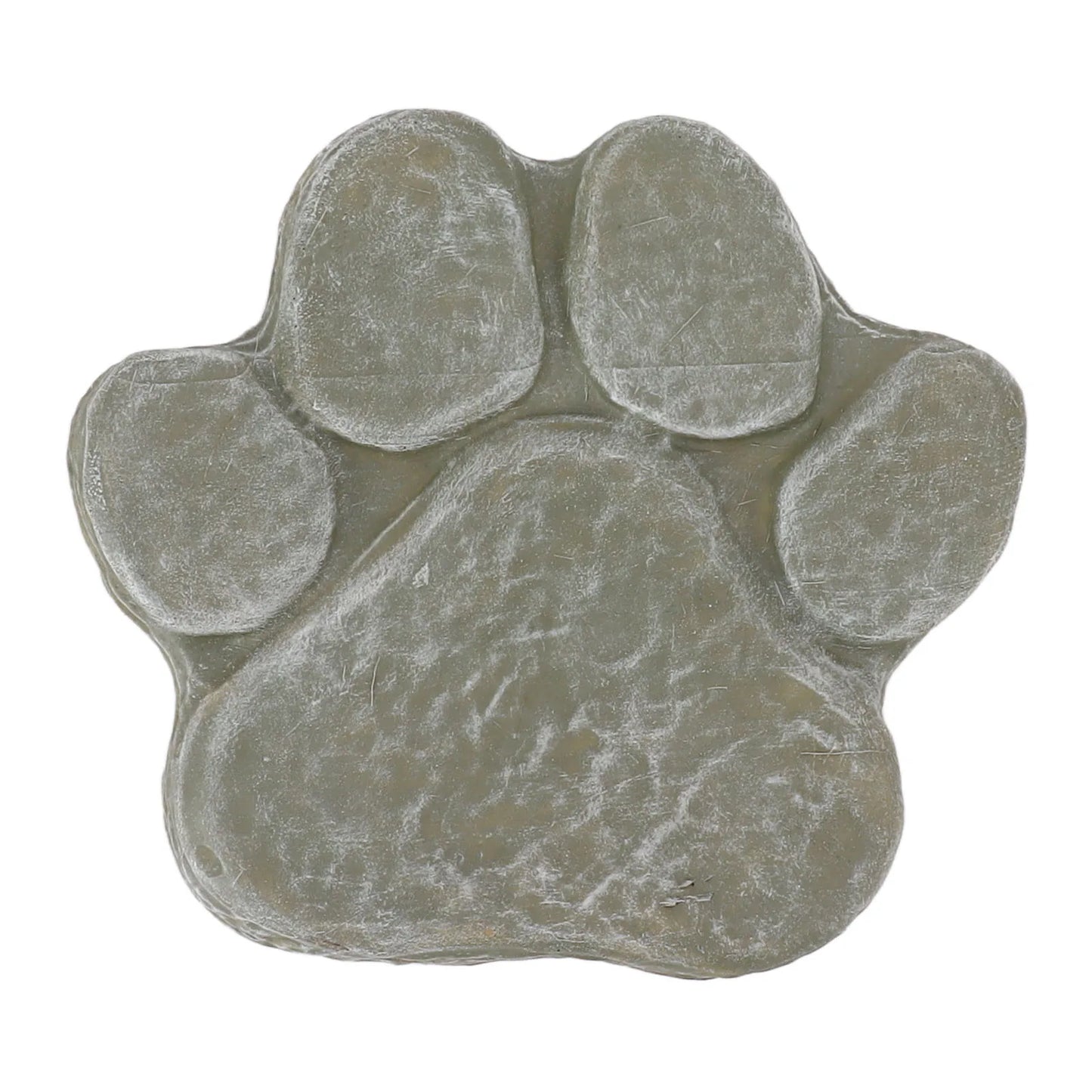 Dog Pawprint Memorial Stone – DIY Lettering Dog Grave Marker Pet Monument for Outdoor Lawn & Patio (15.5x17.5cm)