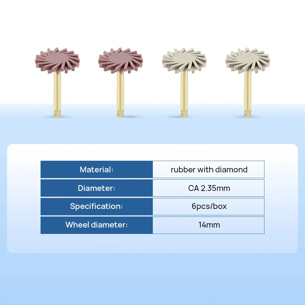 AZDENT Dental Composite Resin Polishing Disc Kit – Silicone & Diamond Wheel Burs, 2-Step Polishing