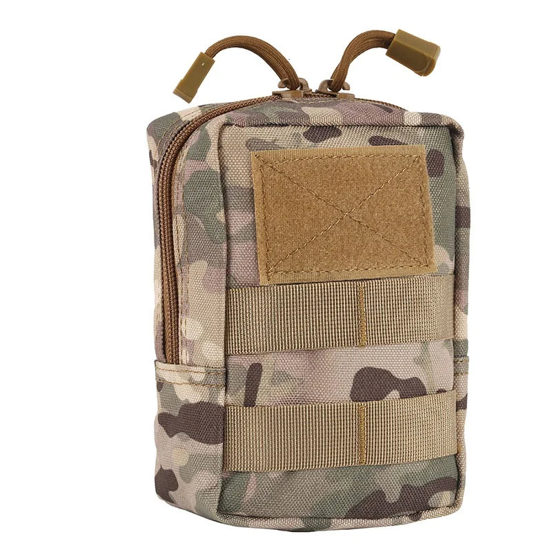 Outdoor Tactical 600D Waist Bag - Multitool MOLLE Pouch, Tool Zipper Waist Pack, Durable Belt Pouch for Hunting Accessories