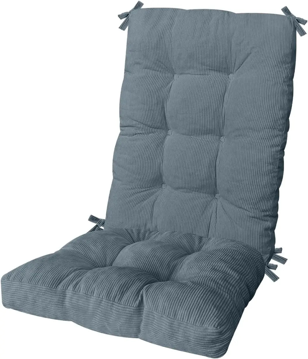 Custom Tufted Rocking Chair Cushion – Non-Slip Corduroy Seat Pad with Ties, Comfortable Indoor Rocking Chair Cushion Set