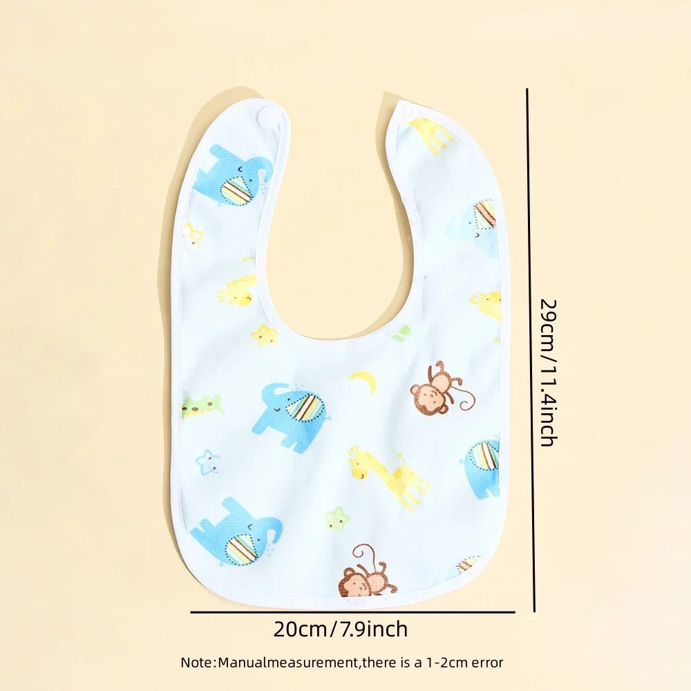 Cotton Baby Bib Set - 4/6/8/10PCS Waterproof Feeding Bibs & Toddler Scarf Protection for Newborn Boys Girls