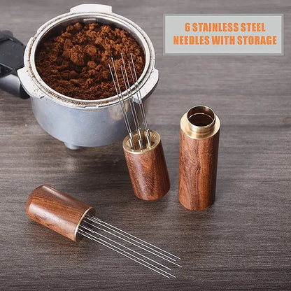Stainless Steel Needle Distributor Coffee Tamper – Espresso Mixer, Leveler & WDT Tool for Barista Accessories