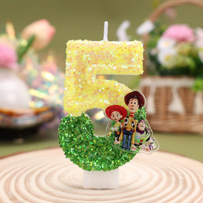 Toy Story Cartoon Number Candles 0-9 - Cute Kids Birthday Cake & Party Decoration Supplies