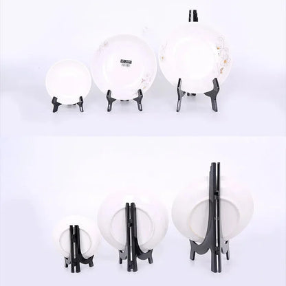 Foldable Dish Plate Racks: Kitchen Storage Holder for Plates, Bowls, and Pictures
