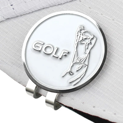 Golf Ball Marker with Hat Clip – Magnetic Alloy Marker, Tiger Putter Flog Glass & Lucky Clover Gift for Golfers