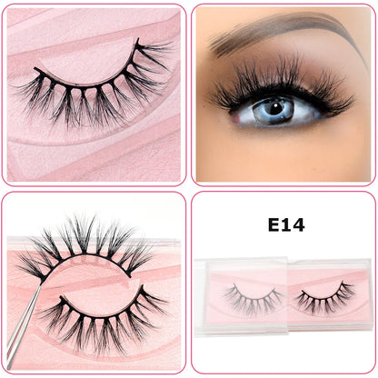 3D Real Mink False Eyelashes – Thick Handmade Strip Lashes with Glitter Packing for Makeup Beauty D101
