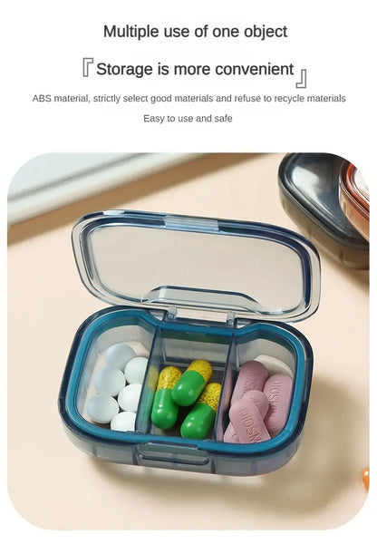 Mini Medicine Pill Box – Portable Drug Storage, Pills Dispenser & Organizer, Tablet Container Case